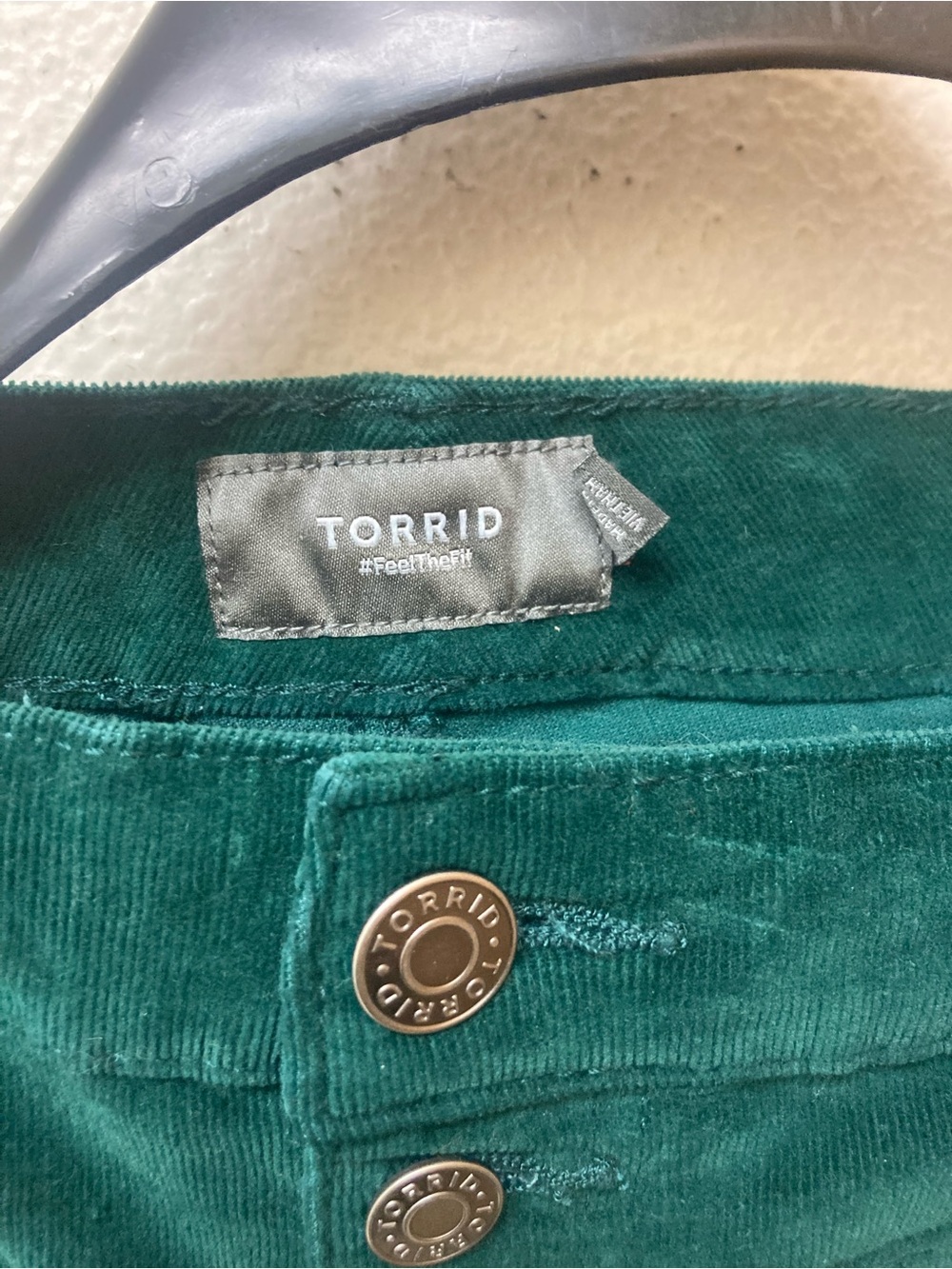TORRID “Feel the Fit” Green Wide Leg Corduroy Pants (16R) - Picture 3 of 7
